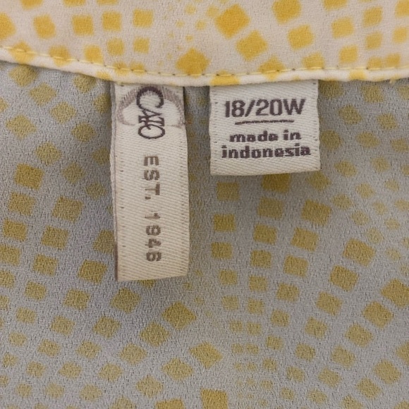 Cato Light Yellow Patterned Blouse - Picture 2 of 8